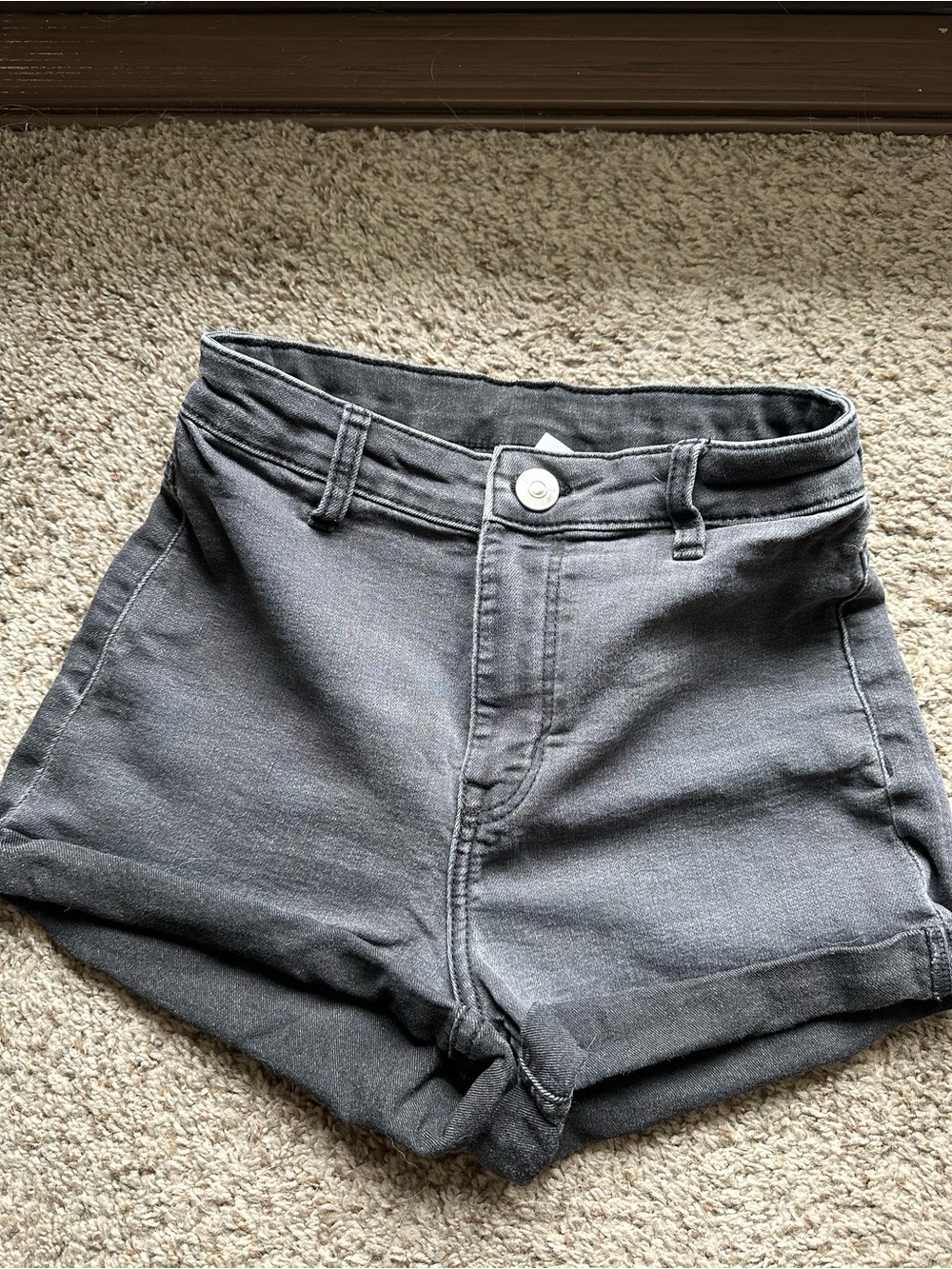 H&M Women's Charcoal Gray Denim Jean Shorts